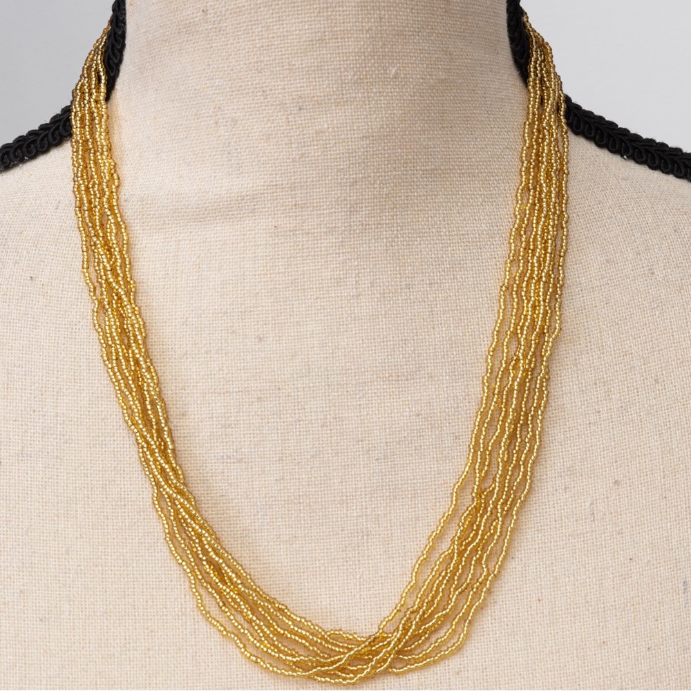 14K Di Murano multistrand gold beaded necklace Murano glass Made in Italy